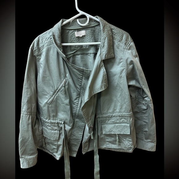 LOFT Women’s Combat‎ Coat Green Sz L? See pics for measurements Excellent - Picture 1 of 5